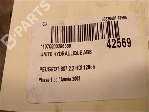 ABS pump PEUGEOT 807 (EB_) 2.2 HDi | BP9614957M43 