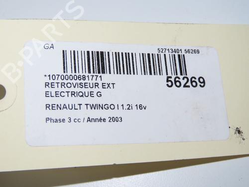 Used Left mirror RENAULT TWINGO I (C06_) 1.2 16V (C06C, C06D, C06K) (75 hp) 31692764