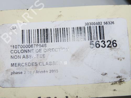 Coluna de dirección MERCEDES-BENZ A-CLASS (W176) A 160 CDI / d (176.011) (90 hp) 31242473