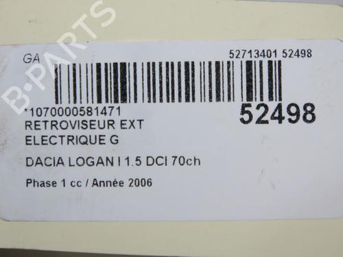 Left mirror DACIA LOGAN (LS_) 1.5 dCi (LS0K) | BP36893463C26  - Image 6