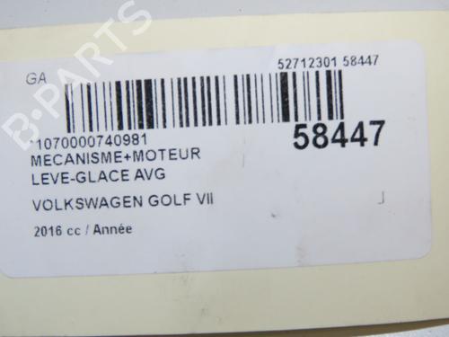 Used Front left window mechanism Front left window mechanism VW GOLF VII (5G1, BQ1, BE1, BE2) 1.6 TDI (110 hp) 36511014 36511014