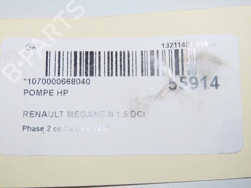 Bomba inyeccion RENAULT MEGANE III Grandtour (KZ0/1) 1.5 dCi (KZ0C, KZ1A) (90 hp) 32399603