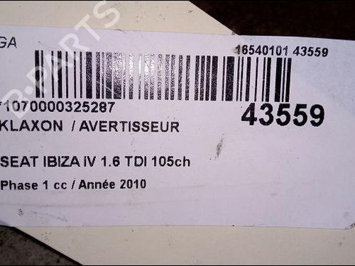 Horn SEAT IBIZA IV (6J5, 6P1) 1.6 TDI | BP14874905E13 