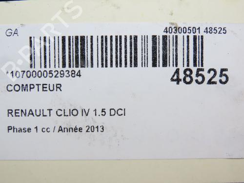 Instrument cluster RENAULT CLIO IV (BH_) 1.5 dCi 75 | BP19326532C47 