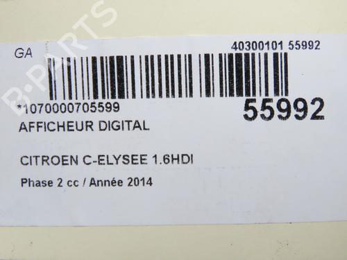 Display monitor CITROËN C-ELYSEE (DD_) 1.6 HDI 92 | BP32354726C48 - Image 6