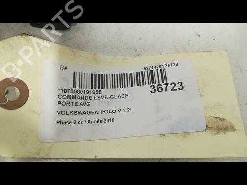 Used Left front window switch VW POLO V (6R1, 6C1) 1.2 TSI 16V (90 hp) 9607962