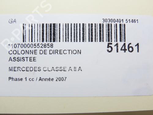 Used Steering column MERCEDES-BENZ A-CLASS (W169) A 180 CDI (169.007, 169.307) (109 hp) 19249758