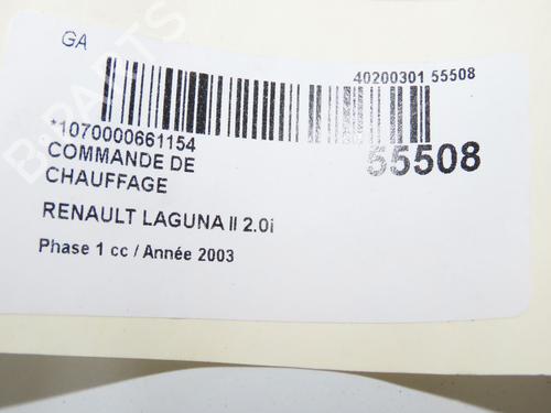 Used Climate control Climate control RENAULT LAGUNA II (BG0/1_) 2.0 16V (BG00, BG0K, BG0P, BG0W) (135 hp) 33633912 33633912