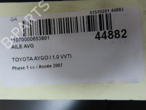 Used Left front fenders TOYOTA AYGO (_B1_) 1.0 (KGB10_, KGB10R) (68 hp) 28968322