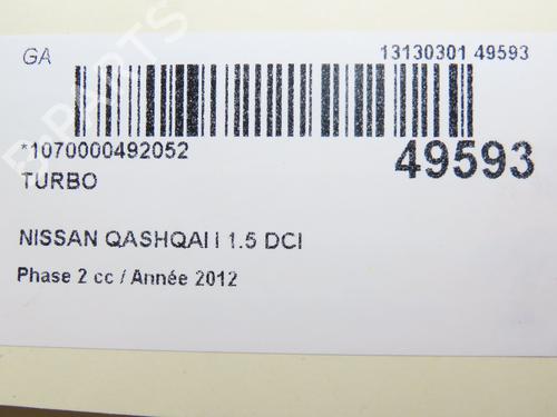 Turbolader/Kompressor NISSAN QASHQAI I (J10, NJ10) 1.5 dCi | BP19249729M71