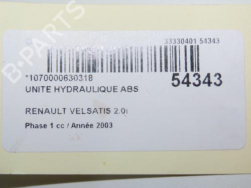Used ABS pump RENAULT VEL SATIS (BJ0_) 2.0 16V Turbo (BJ0K) (163 hp) 31120349