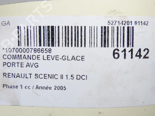 Left front window switch RENAULT SCÉNIC II (JM0/1_) 1.5 dCi (JM1E, JM16) | BP40162969I27 - Image 5