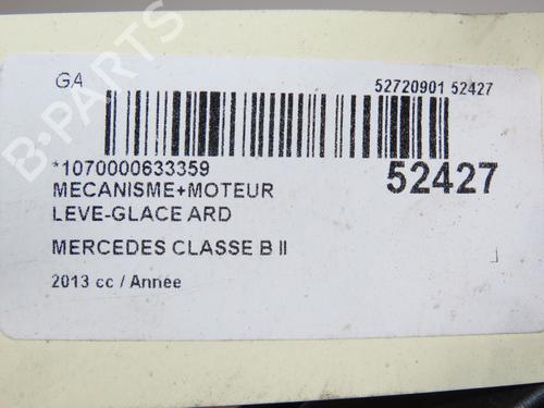 Rear right window mechanism MERCEDES-BENZ B-CLASS Sports Tourer (W246, W242) B 220 CDI / d (246.203) | BP28968924C25 