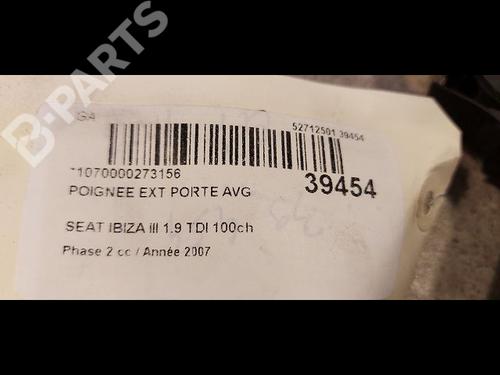Front left exterior door handle SEAT IBIZA III (6L1) 1.9 TDI | BP9612900C128 