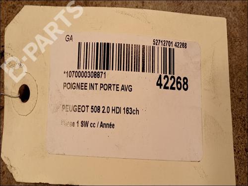 Front left interior door handle PEUGEOT 508 SW I (8E_) 2.0 HDi | BP9617344I13 