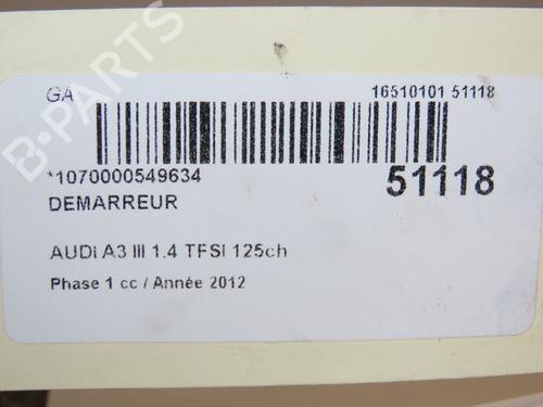 Starter AUDI A3 (8V1, 8VK) 1.4 TFSI | BP26381188M8 