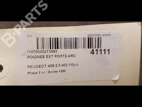 Rear right exterior door handle PEUGEOT 406 (8B) 2.0 HDI 110 | BP9613012C130 