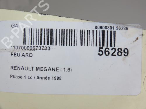 Used Right taillight RENAULT MEGANE I Coach (DA0/1_) 1.6 e (DA0F) (90 hp) 31155166