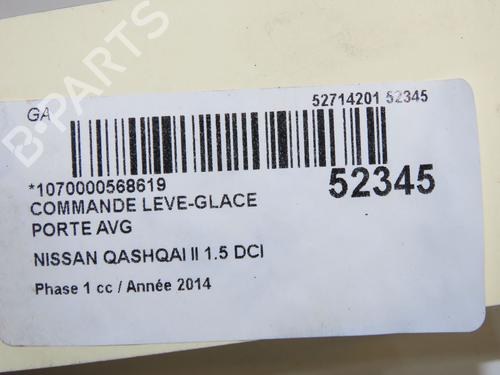 Left front window switch NISSAN QASHQAI II (J11, J11_) 1.5 dCi | BP33279326I27  - Image 5