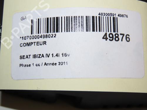 Instrument cluster SEAT IBIZA IV (6J5, 6P1) 1.4 | BP18148742C47 