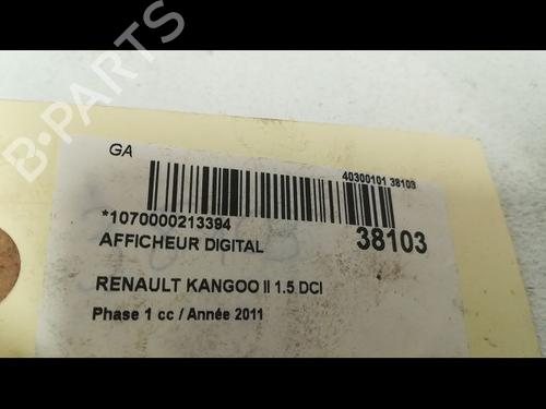 Display RENAULT KANGOO Express (FW0/1_) 1.5 dCi 85 (FW0K, FW0L, FW0B) (86 hp) 9605371