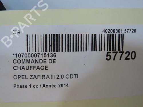 Climate control OPEL ZAFIRA TOURER C (P12) 2.0 CDTi (75) | BP38297782I5 - Image 4