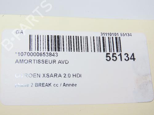 Used Right front shock absorber CITROËN XSARA Break (N2) 2.0 HDI 90 (90 hp) 29415145