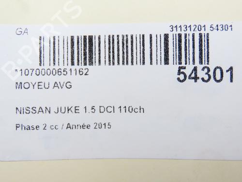 Right front steering knuckle NISSAN JUKE (F15) 1.5 dCi | BP29469727M26