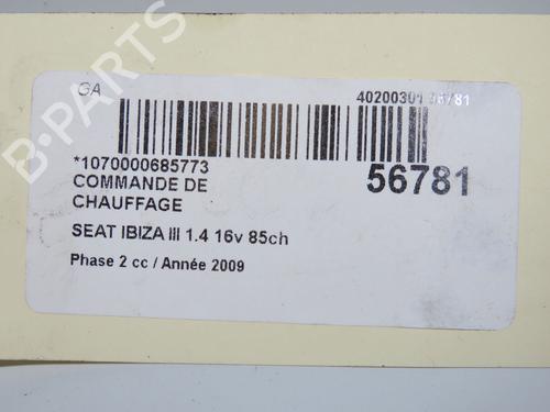 AC-Styringsenhed/Manøvreenhed SEAT IBIZA IV (6J5, 6P1) 1.4 (85 hp) 32354724