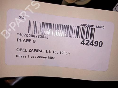 Left headlight OPEL ZAFIRA A MPV (T98) 1.6 16V (F75) | BP11219308C28 