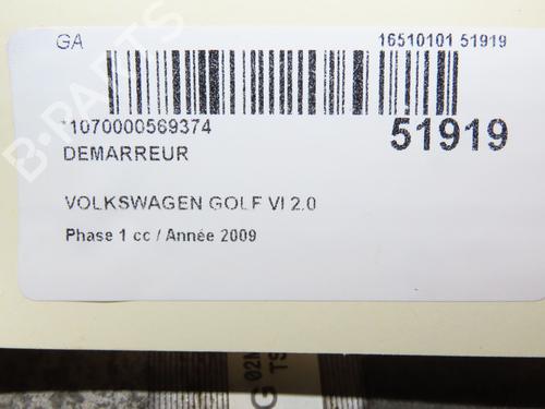 Starter VW GOLF VI (5K1) 2.0 TDI | BP28828988M8 - Image 5