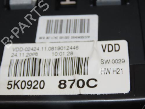 Instrument cluster VW GOLF VI (5K1) 2.0 TDI | BP28968024C47