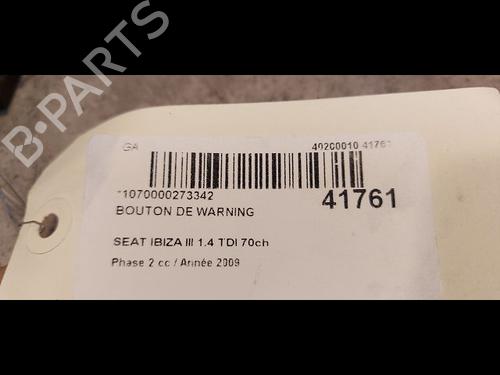 Used Warning switch Warning switch SEAT IBIZA III (6L1) 1.4 TDI (70 hp) 9612959 9612959