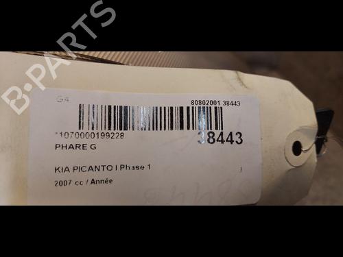 Used Left headlight KIA PICANTO I (SA) 1.0 (61 hp) 9603765