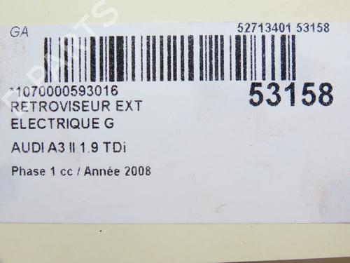 Left mirror AUDI A3 (8P1) 1.9 TDI | BP26404412C26