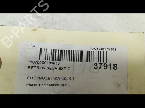Used Left mirror CHEVROLET MATIZ (M200, M250) 0.8 (52 hp) 9603808