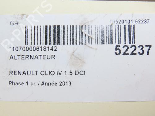 Used Alternator RENAULT CLIO IV (BH_) 1.5 dCi 90 (90 hp) 28801428