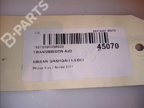 Right front driveshaft NISSAN QASHQAI / QASHQAI +2 I (J10, NJ10, JJ10E) 1.5 dCi | BP11509587M39 