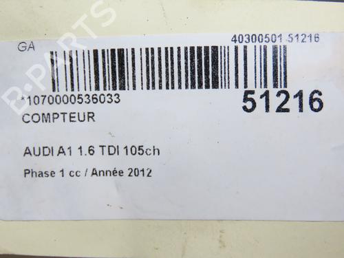 Instrument cluster AUDI A1 (8X1, 8XK) 1.6 TDI | BP21391849C47 