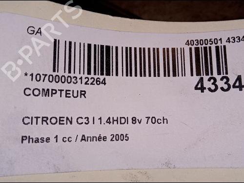 instrument-cluster-citroen-c3-i-fc_-fn_-14-hdi-6105ev-2002-2003-2004-2005-2006-2007-2008-2009-2010-2011-2012-2013-9617611 main image