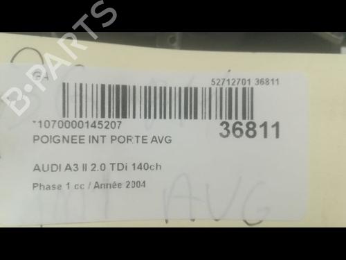 Used Front left interior door handle AUDI A3 (8P1) 2.0 TDI 16V (140 hp) 9600265