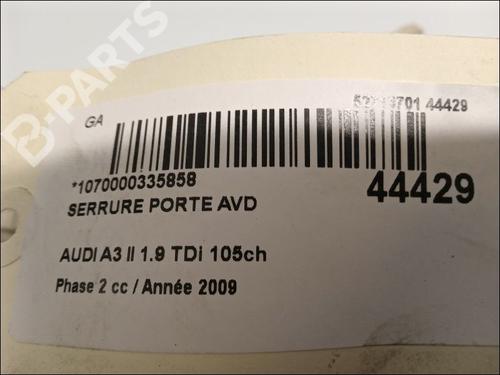 Høyre foran lås AUDI A3 (8P1) 1.9 TDI | BP10063524C97