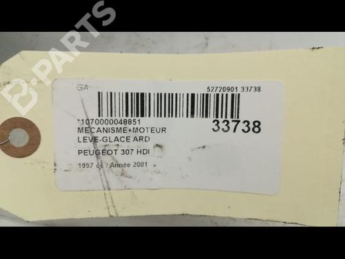 Rear right window mechanism PEUGEOT 307 (3A/C) 2.0 HDi 110 | BP9593893C25 