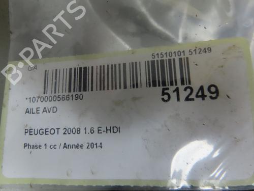 Right front fenders PEUGEOT 2008 I (CU_) 1.6 HDi | BP28830894C42 