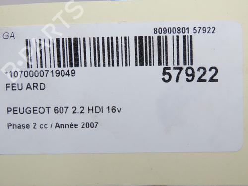 Right taillight PEUGEOT 607 (9D, 9U) 2.2 HDi | BP33728180C35 - Image 5