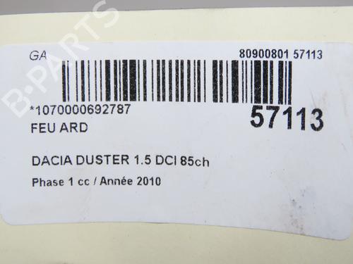 Right taillight DACIA DUSTER (HS_) 1.5 dCi | BP32100524C35 - Image 5