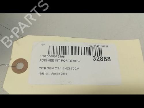 Venstre bak invendig håndtak CITROËN C3 I (FC_, FN_) 1.4 HDi (68 hp) 23176849