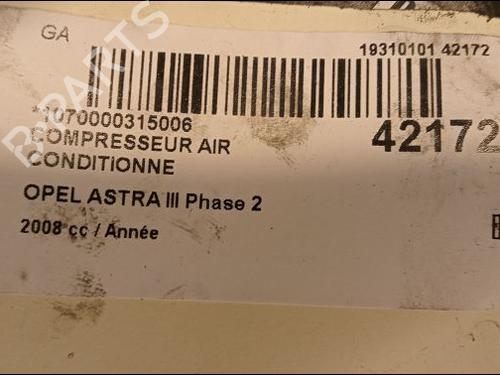 Used AC compressor OPEL ASTRA H (A04) 1.7 CDTI (L48) (125 hp) 9617844
