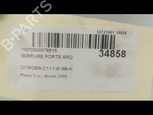 Used Rear right lock CITROËN C1 (PM_, PN_) 1.0 (68 hp) 9596207