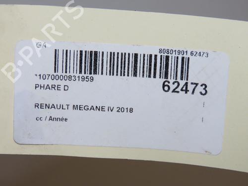 Koplamp rechts Koplamp rechts RENAULT SCÉNIC IV (J9_) 1.3 TCe 140 (140 hp) 40615356 40615356